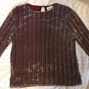 Humphrey beaded georgette top